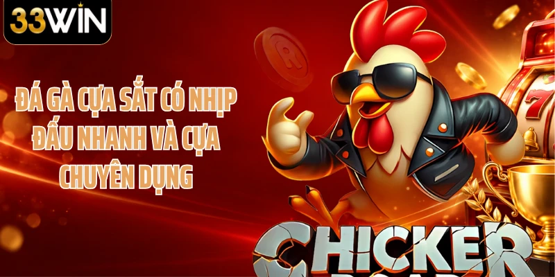 Đá gà cựa sắt có nhịp đấu nhanh và cựa chuyên dụng