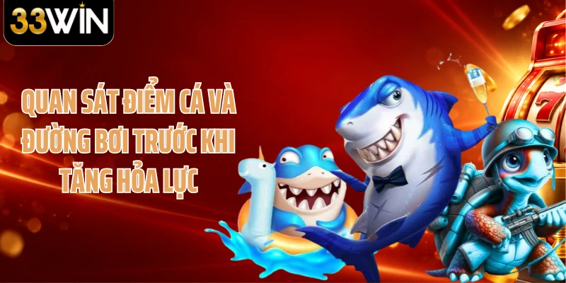 Quan sát điểm cá và đường bơi trước khi tăng hỏa lực
